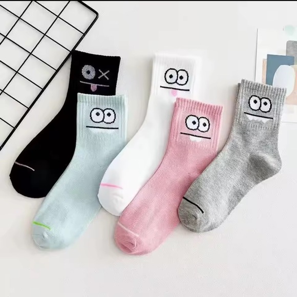 Zara Multicolor Fun Face Socks Set - Picture 2 of 6